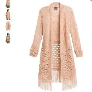 🌹🆕🌹 NWT Chico’s Travelers Collection FRINGE CARDIGAN